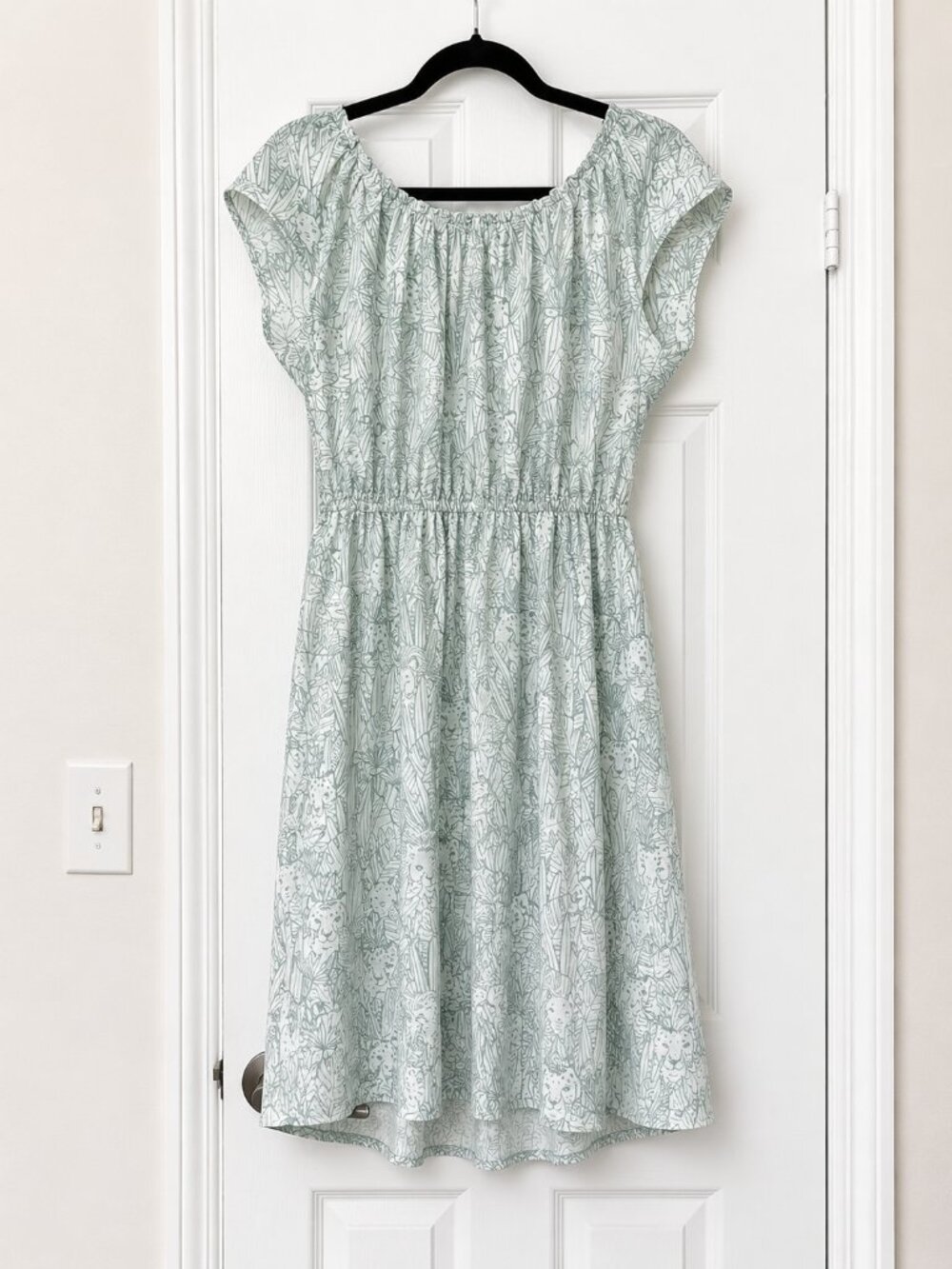 LC Lauren Conrad Smocked-Waist Pleat-Neck Dress